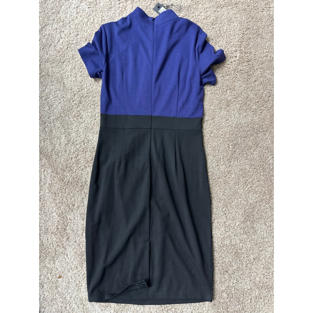 Women's YFEE blue Black Colorblock Midi Dress XL - Picture 2 of 6